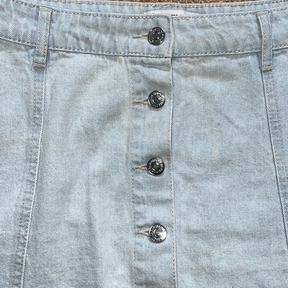 Button Up Denim Skirt - Picture 2 of 3